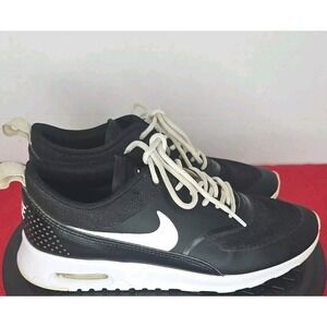 Nike ID‎ Womens Air Max Thea 5 Black Running Shoes Sneakers Size 7.5